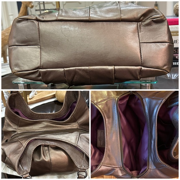 COACH Madison Maggie Shoulder Bag in Metallic Antiqued Bronze, GUC - Picture 7 of 16